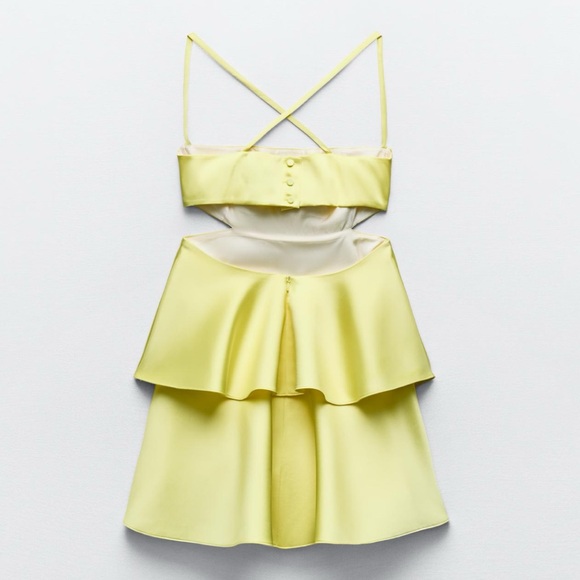 VOLUMINOUS SATIN EFFECT MINI DRESS - Picture 17 of 17